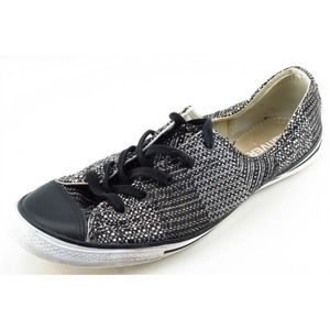 Converse All Star Size 7 M Black Lace‎ Up Fashion Sneakers Fabric Shoes